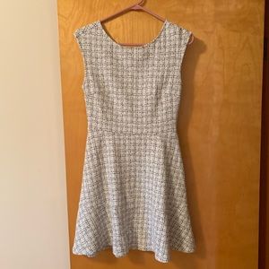 LOFT white and gray dress